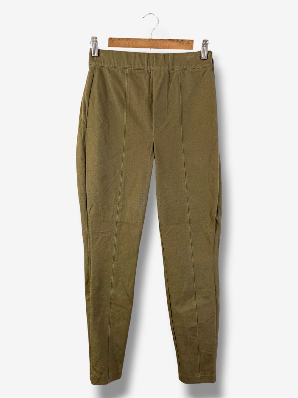 GAP High Rise Skinny Side Zip Pants Size 2 Ripe Olive Green Ankle Length Casual